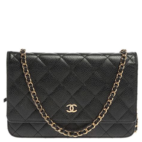 chanel caviar quilted small clutch with chain black|Chanel Black Quilted Caviar Clutch With Chain Pale .